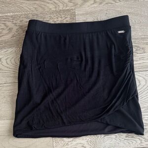 Guess Black Ruched Mini Skirt